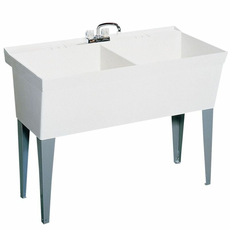 Swan Veritek 23.375" x 45.375" Free Standing Laundry Sink & Reviews